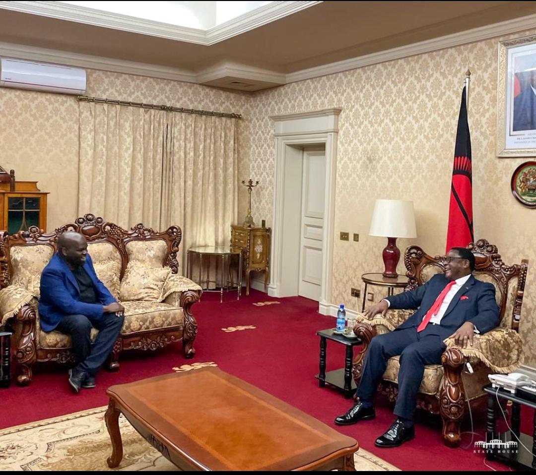 Chakwera hosts UK based Comedian Chaponda