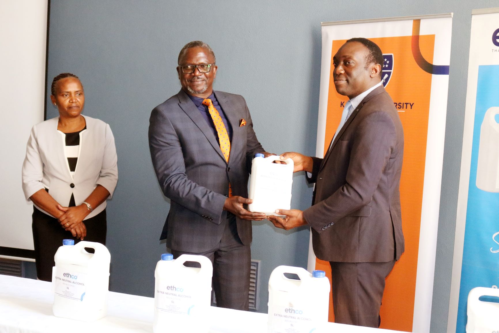 EthCO donates 400 litres of Ethanol to KUHeS