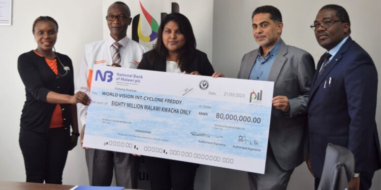 PIL commits K100 million Cyclone Freddy Survivors
