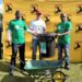 Castel MD Thomas Reynaud middle gives Mpinganjira right the goods as ward councillor witnesses