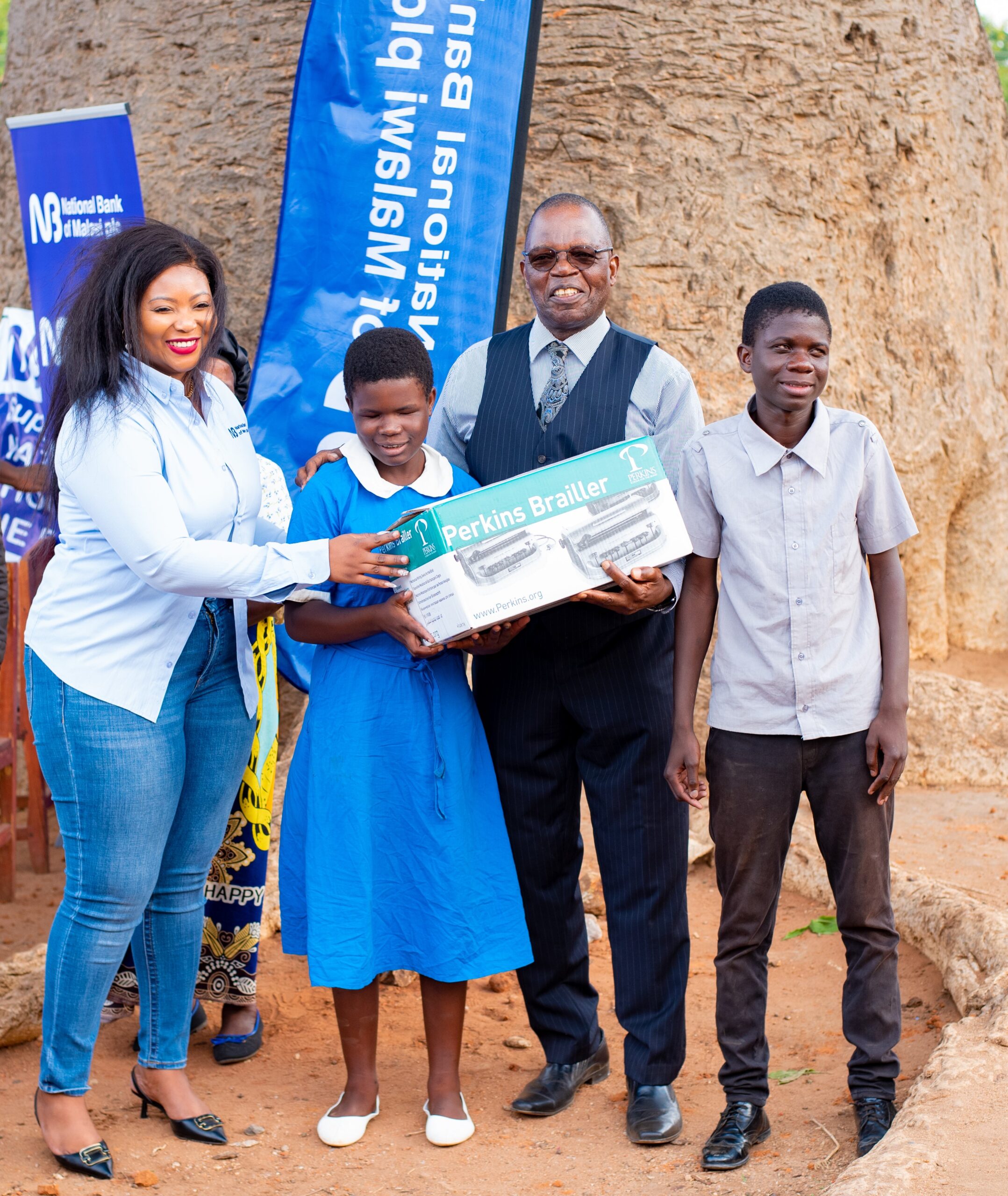 NBM fulfils promise: Delivers 3 braille machines to Nazombe School for the Blind