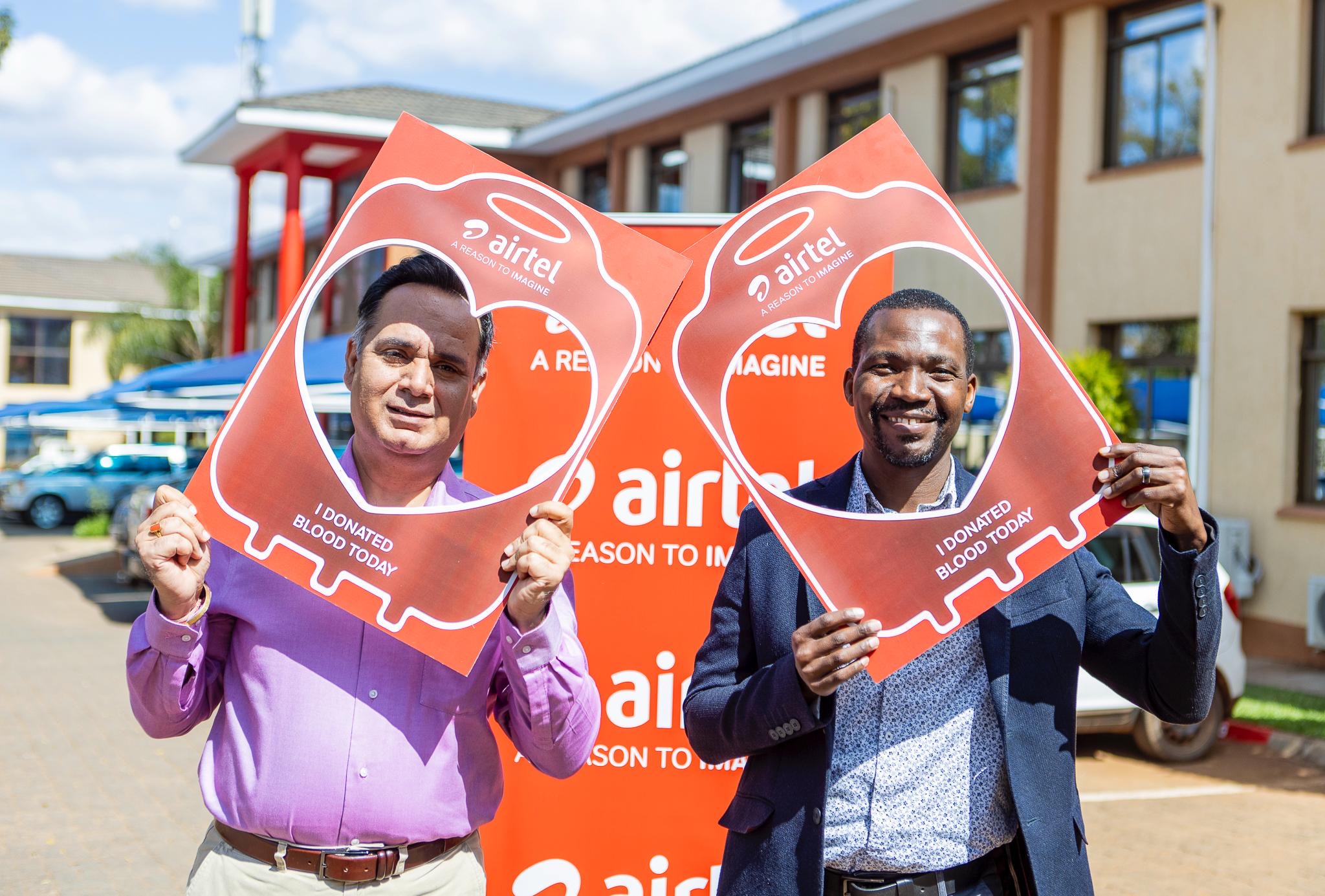 Airtel Malawi staff in blood donation drive
